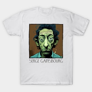 Serge Gainsbourg † Retro Fan Art T-Shirt